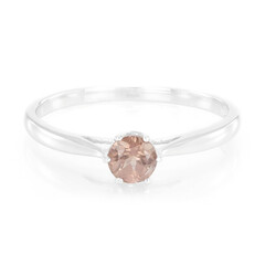 Zilveren ring met een Malaya granaat