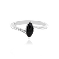Zilveren ring met een zwarte onyx