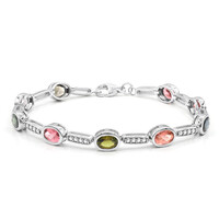 Zilveren armband met toermalijnen