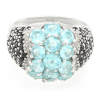 Zilveren ring met Blauwe apatieten