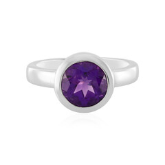 Zilveren ring met een Uruguay amethist