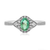 Gouden ring met een AAA Zambia smaragd (CIRARI)