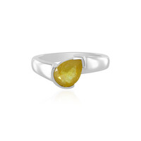 Zilveren ring met een Gele Madagaskar Saffier