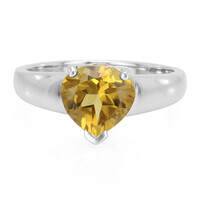 Zilveren ring met een champagne kwarts