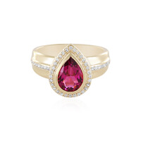 Gouden ring met een rubeliet (de Melo)