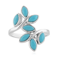 Zilveren ring met turkooisstenen