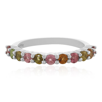 Zilveren ring met toermalijnen