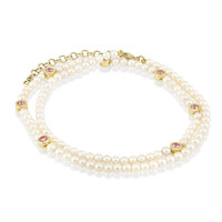 Gouden armband met roze Tulear saffieren (Michelle Albala)
