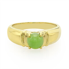 Zilveren herenring met een keizerlijk chrysopraas