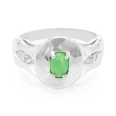 Zilveren ring met een keizerlijk chrysopraas