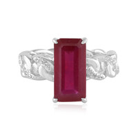 Zilveren ring met een Madagaskar Robijn (de Melo)