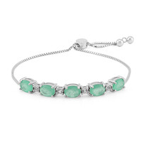 Zilveren armband met Pastelgroene Kwartskristallen