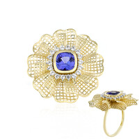 Gouden ring met een AAA tanzaniet (Ornaments by de Melo)