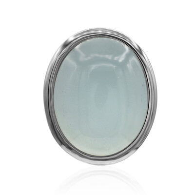 Zilveren hanger met een Blauwe chalcedoon (MONOSONO COLLECTION)