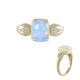 Gouden ring met een AAA Welo-opaal (de Melo)
