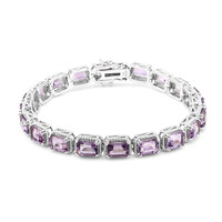 Zilveren armband met amethisten