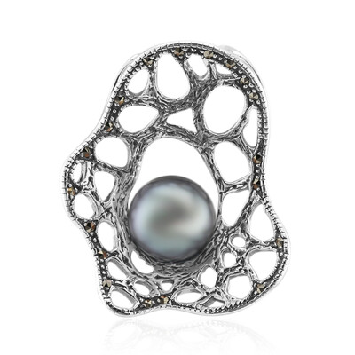 Zilveren hanger met een Tahiti parel (Annette classic)