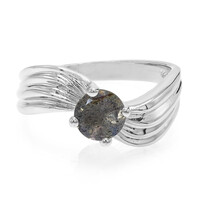 Zilveren ring met een spectroliet