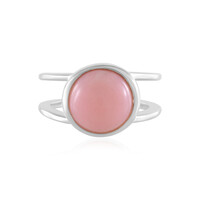 Zilveren ring met een roze opaal