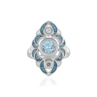 Zilveren ring met een hemel-blauwe topaas (Adela Silber)