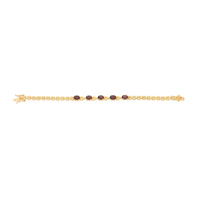 Zilveren armband met Rode Granaten