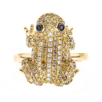 Gouden ring met SI2 Fancy Diamanten (CIRARI)