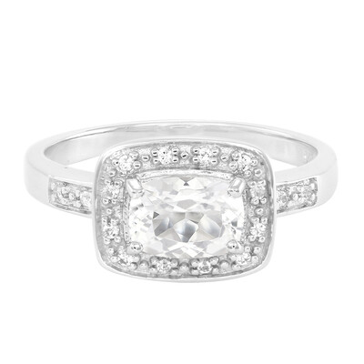 Zilveren ring met een Himalaya beril