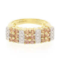 Gouden ring met Onverhitte Padparadscha Saffieren (AMAYANI)