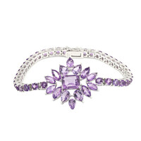 Zilveren armband met een amethist