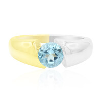 Zilveren ring met een hemel-blauwe topaas