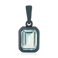 Zilveren hanger met een hemel-blauwe topaas