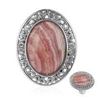 Zilveren ring met een rhodochrosiet (Art of Nature)