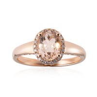 Gouden ring met een AAA Morganiet