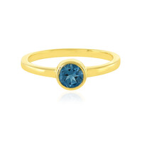 Zilveren ring met een Londen-blauwe topaas