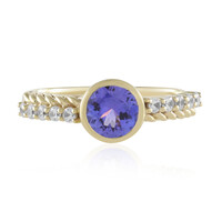 Gouden ring met een AAA tanzaniet (de Melo)