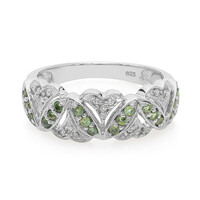 Zilveren ring met alexandrieten