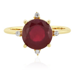 Zilveren ring met een Madagaskar Robijn