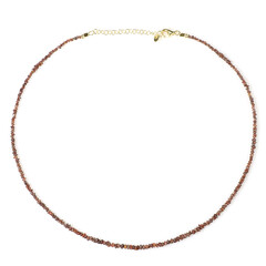 Zilveren halsketting met Fancy diamanten