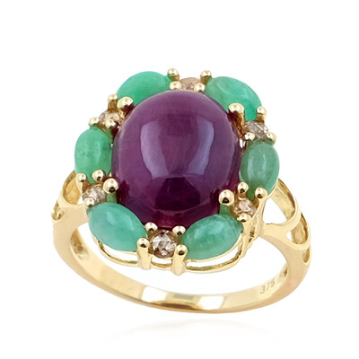 Gouden ring met een robijn