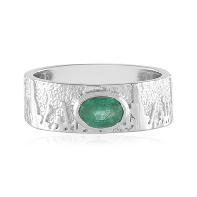 Zilveren ring met een Russische smaragd