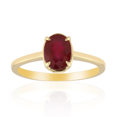 Gouden ring met een Bemainty robijn