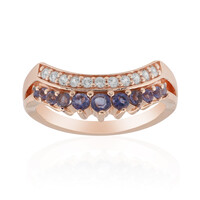 Zilveren ring met een ioliet
