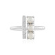 Zilveren ring met Witte zoetwater kweekparels