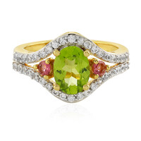 Zilveren ring met een peridoot