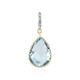 Gouden hanger met een hemel-blauwe topaas