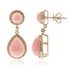 Gouden oorbellen met roze opalen (CIRARI)