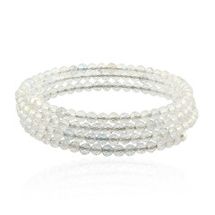 Stalen armband met witte topaasstenen (Riya)