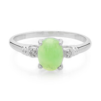 Zilveren ring met een keizerlijk chrysopraas