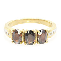 Zilveren ring met Chocolade zirkonen