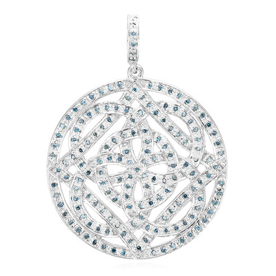 Zilveren hanger met Fancy diamanten